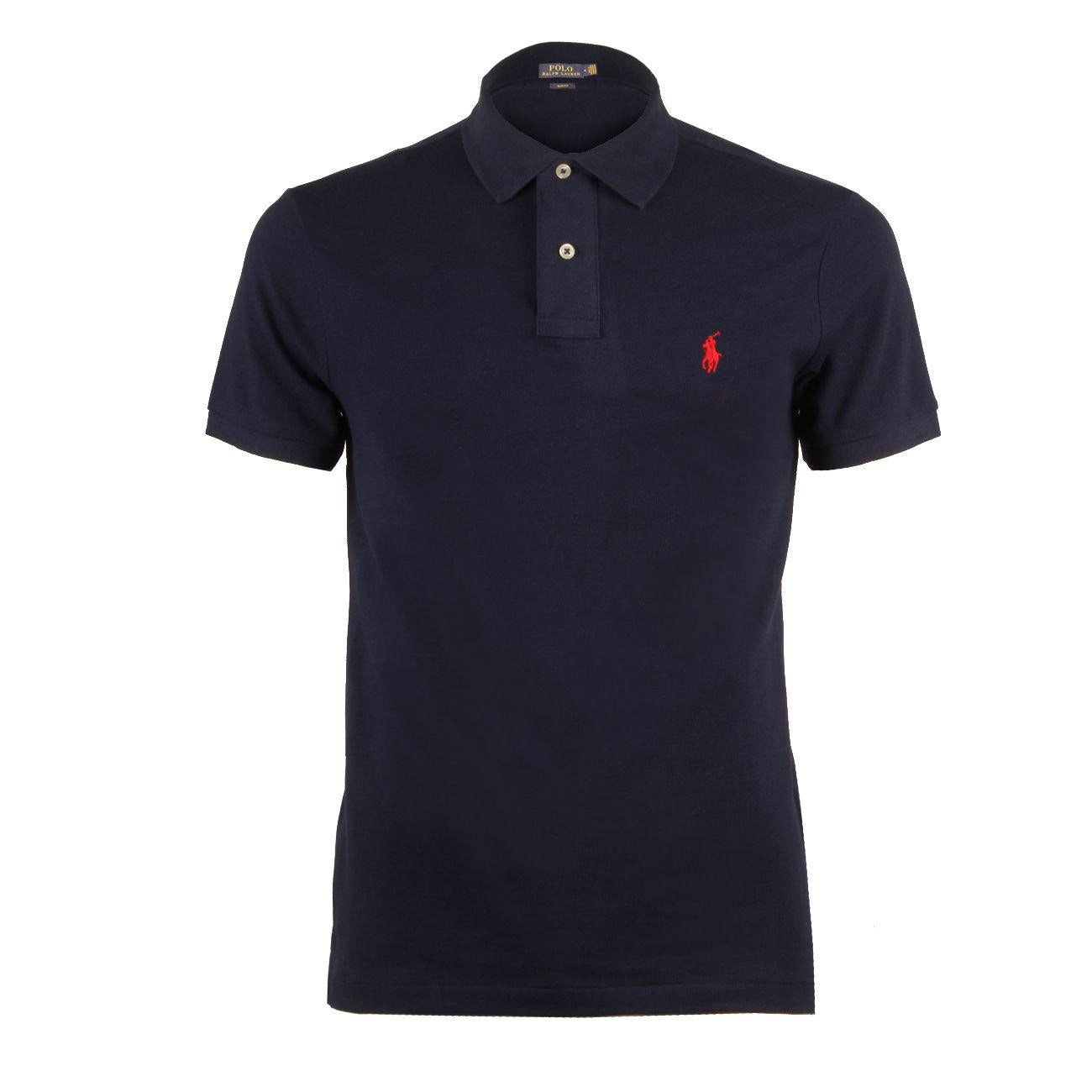 POLO U. SLIM FIT MM PIQUET RL 710795080 007 NEWPORT NAVY/C3870 POLO RALPH LAUREN 