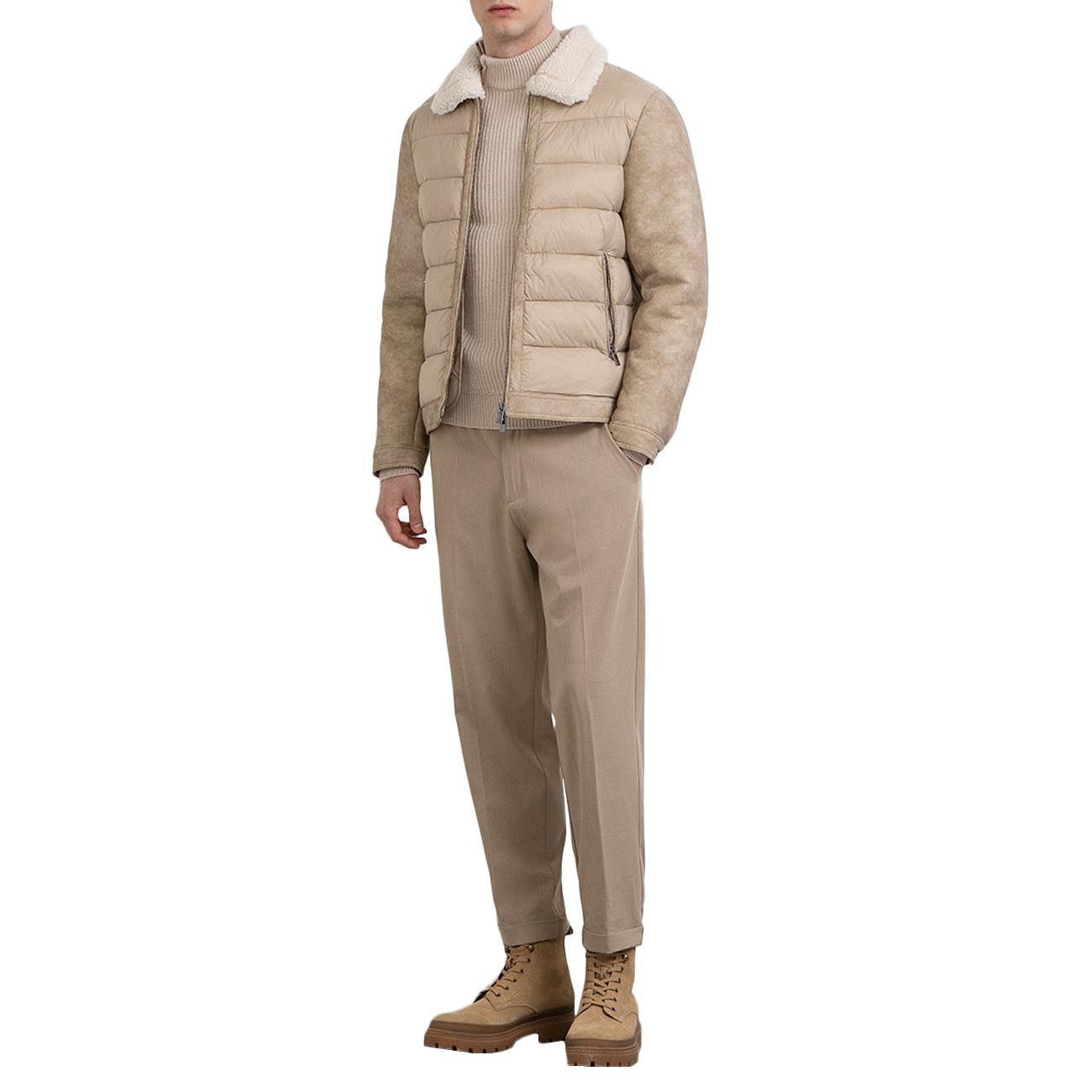 Giubbino Aviatore Combinato MK9940033 BEIGE MARKUP 