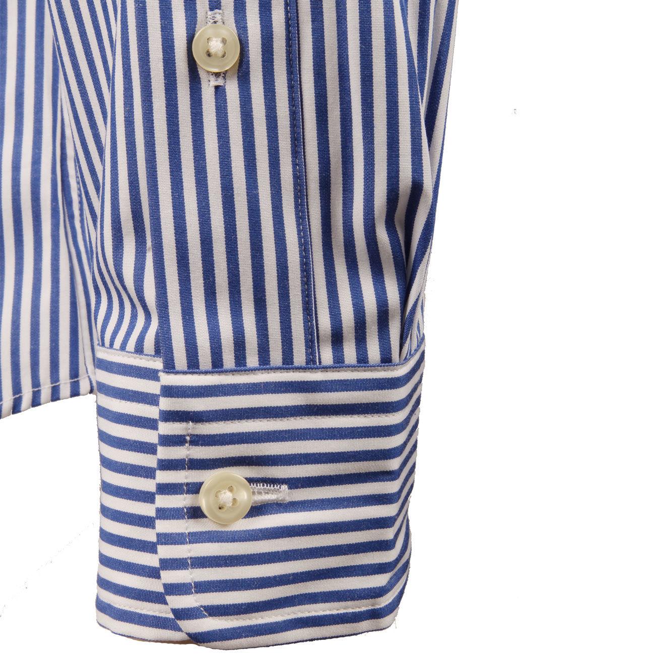 CAMICIA U. B.DOWN SLIM COT. STR. RALPH LAUREN 710832480 008 BLUE/WHITEBENGAL STRIPES POLO RALPH LAUREN 
