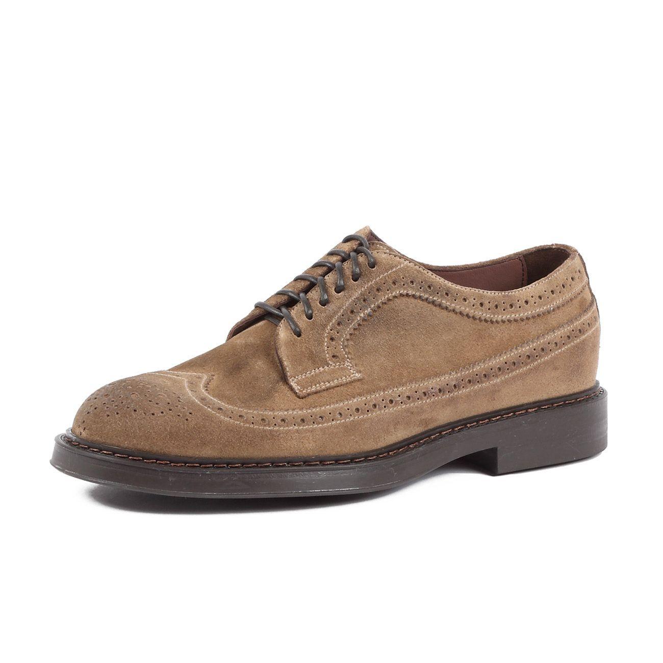 Scarpe Derby Scamosciata A Coda Di Rondine Uomo Tabacco DU2523BRUGUF011 TC02TABACCO DOUCAL`S 