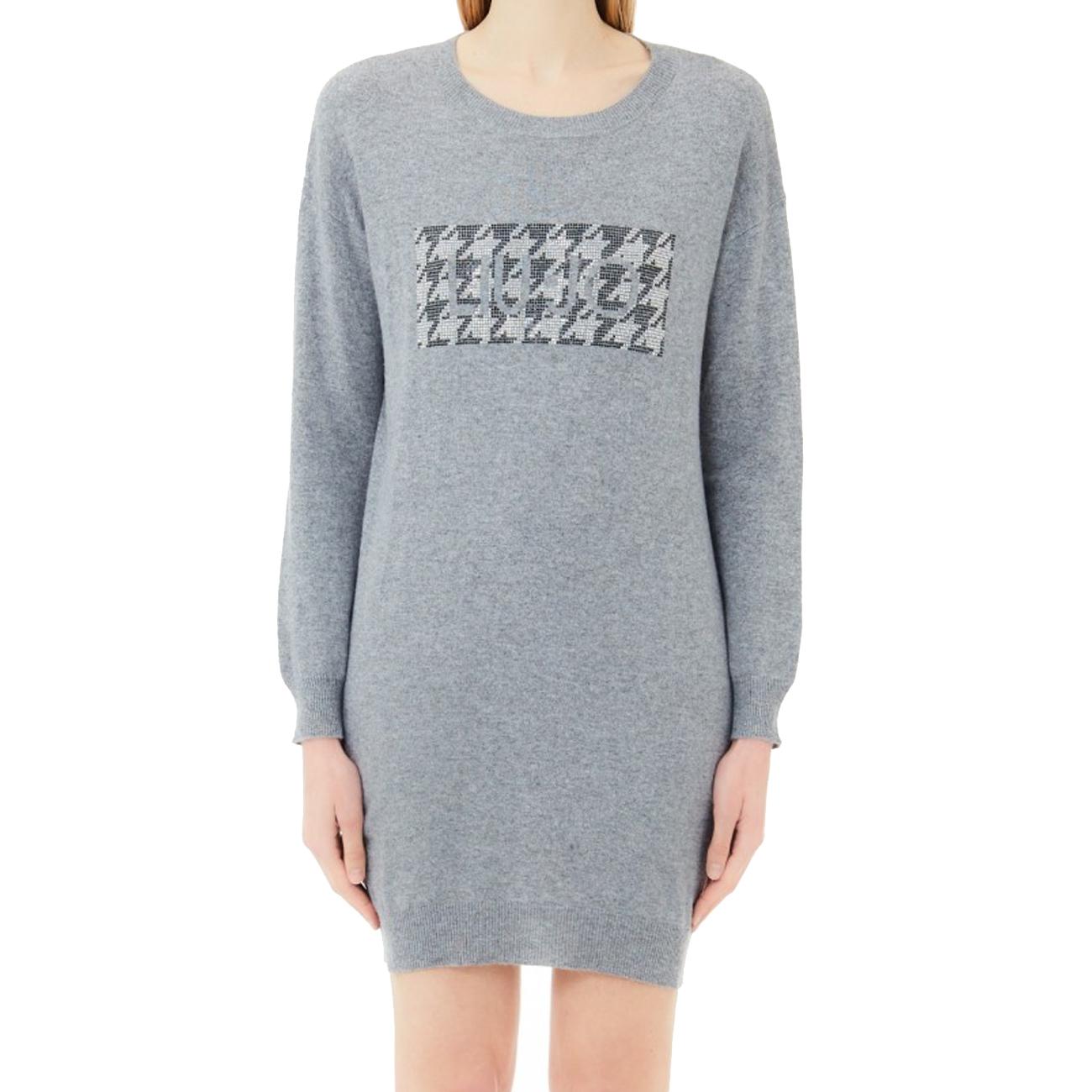 Abito Logo Donna Grigio MF3366MS14G Q9936 GRIGIO MED.MEL P.D.P. LIU JO 