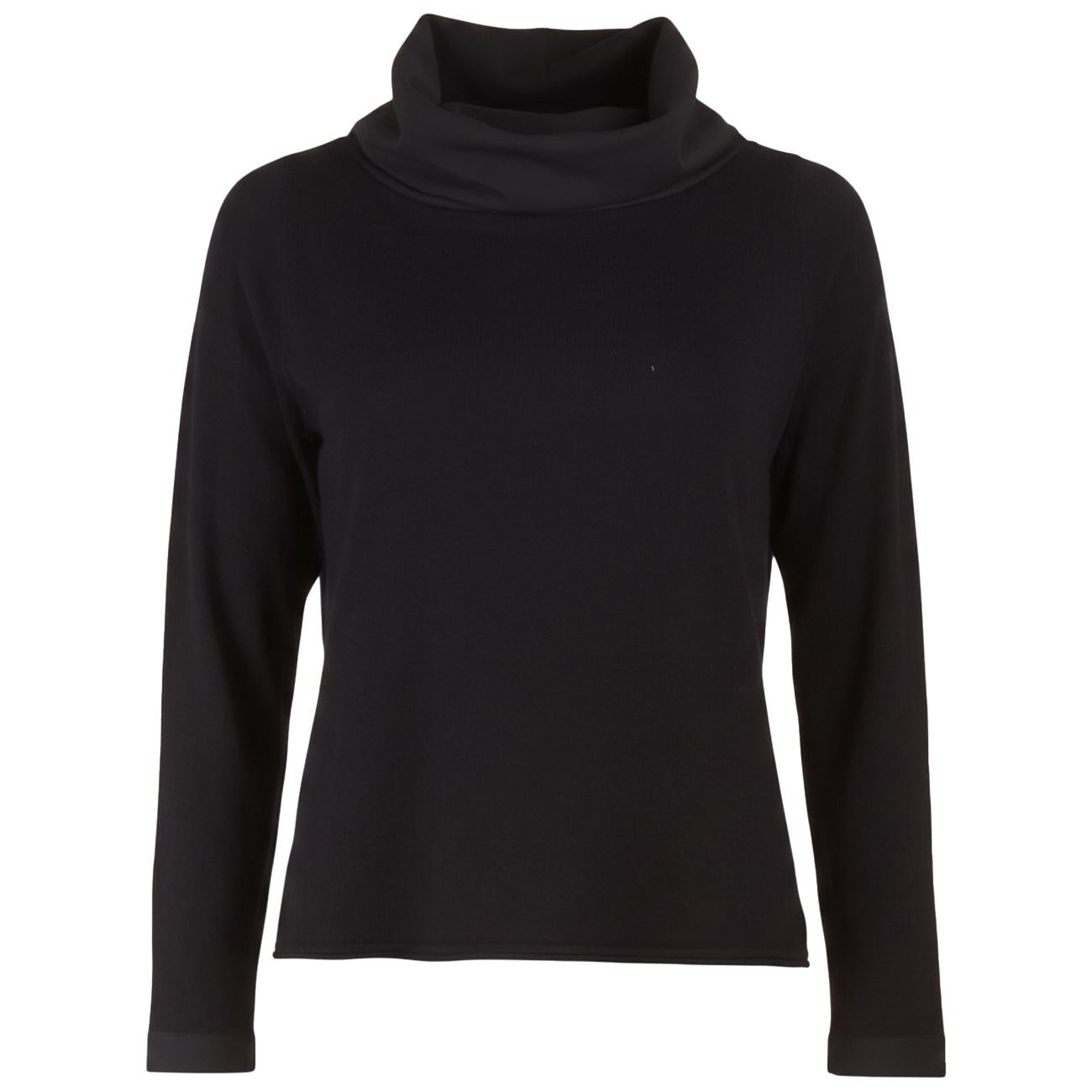 Maglia Collo Ciambella Con Inserto In Tessuto 255W1155 - DW 029 NERO ANIS WHITE 