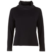 Maglia Collo Ciambella Con Inserto In Tessuto 255W1155 - DW 029 NERO ANIS WHITE 