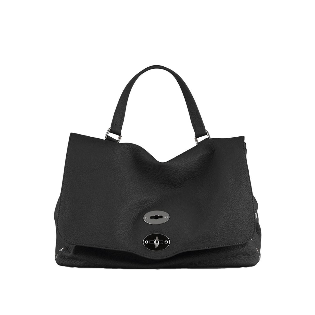 Borsa Postina M Daily Donna Nero 068010 0040000 M Z0001 NERO ZANELLATO 
