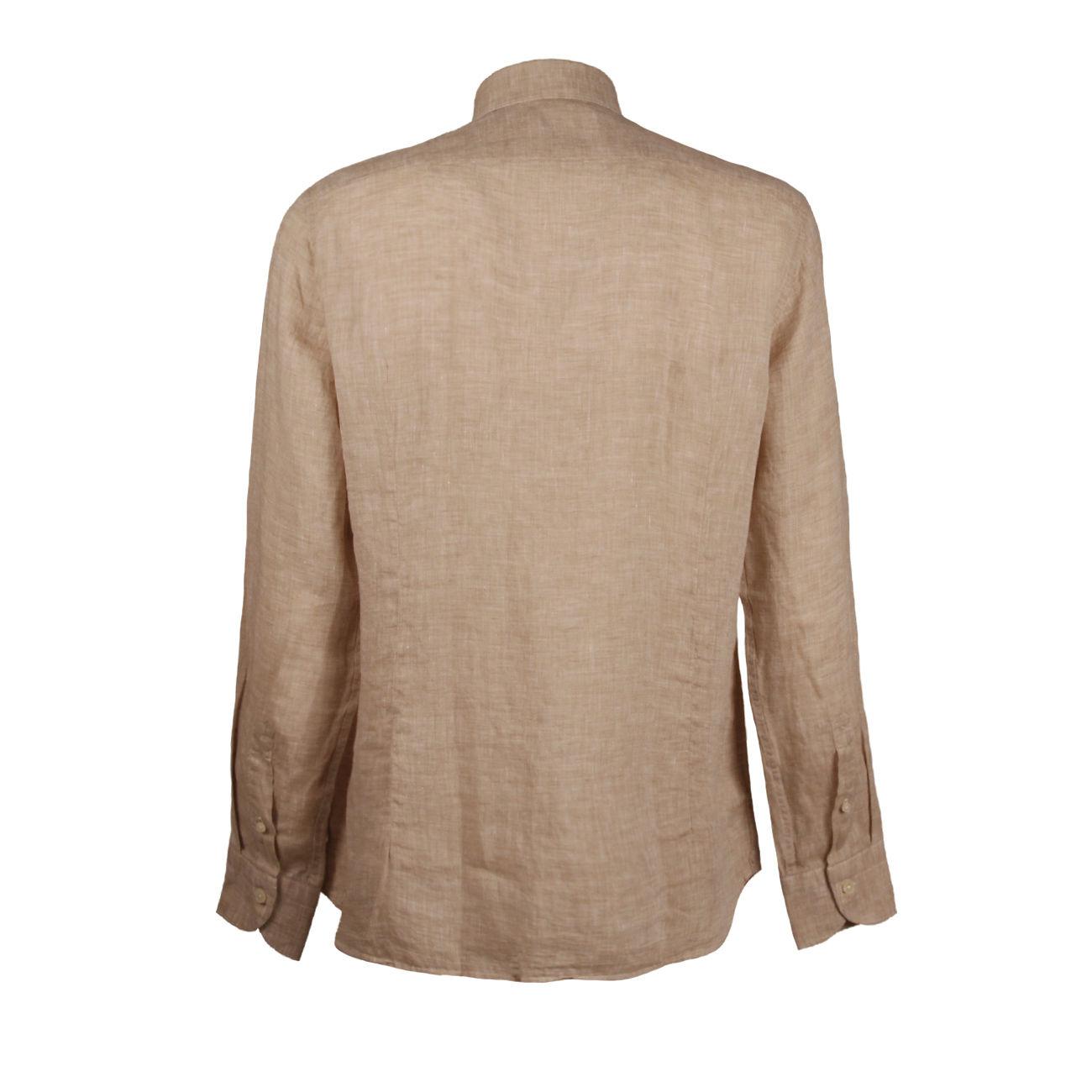 CAMICIA U. M/L T.UNITA C/FRANCESE GUGLIELMINOTTI QE8CUU US4/BEIGE GUGLIELMINOTTI 