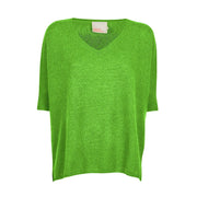Pull Kate Con Scollo A V Donna Vert Fluo AC142010C VERT FLUO ABSOLUT CASHMERE 