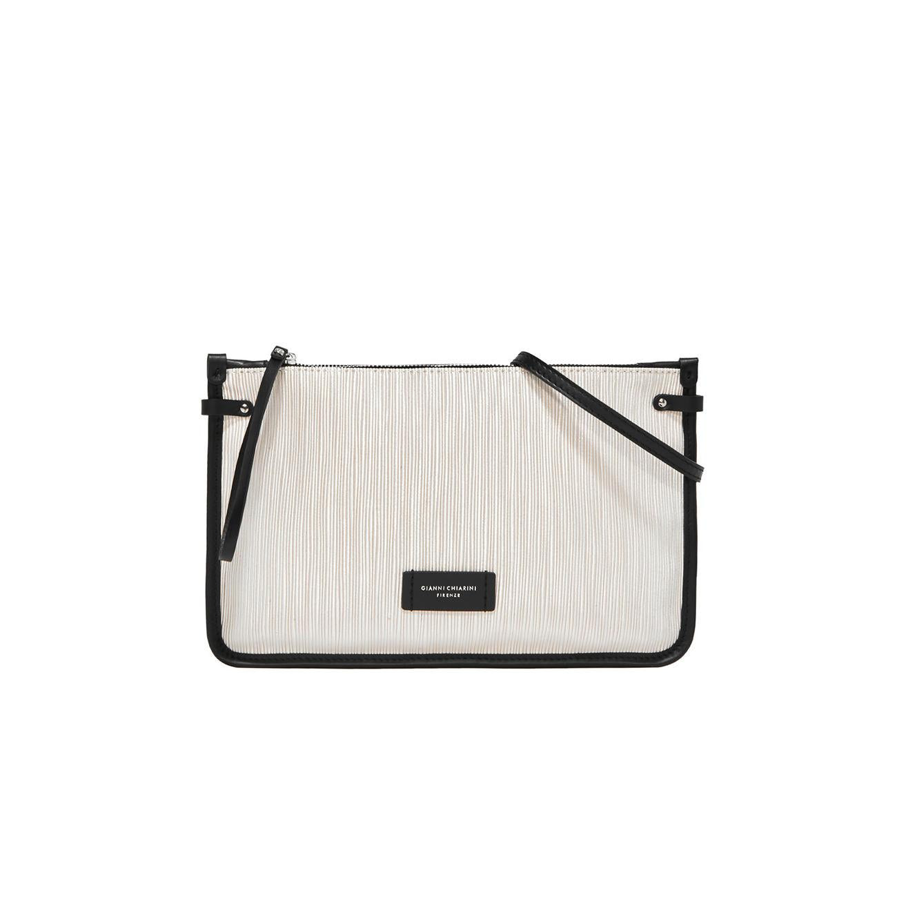 Clutch Marcella Pelle E Tessuto Donna Panna BS9405VTMN 162 PANNA GIANNI CHIARINI 