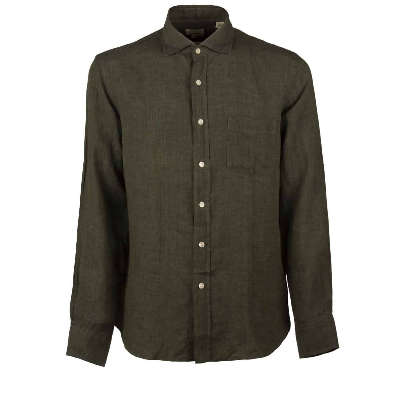 Camicia Paul Uomo Verde Carbone AZ11014 12/CARBONE/VERDE HARTFORD 
