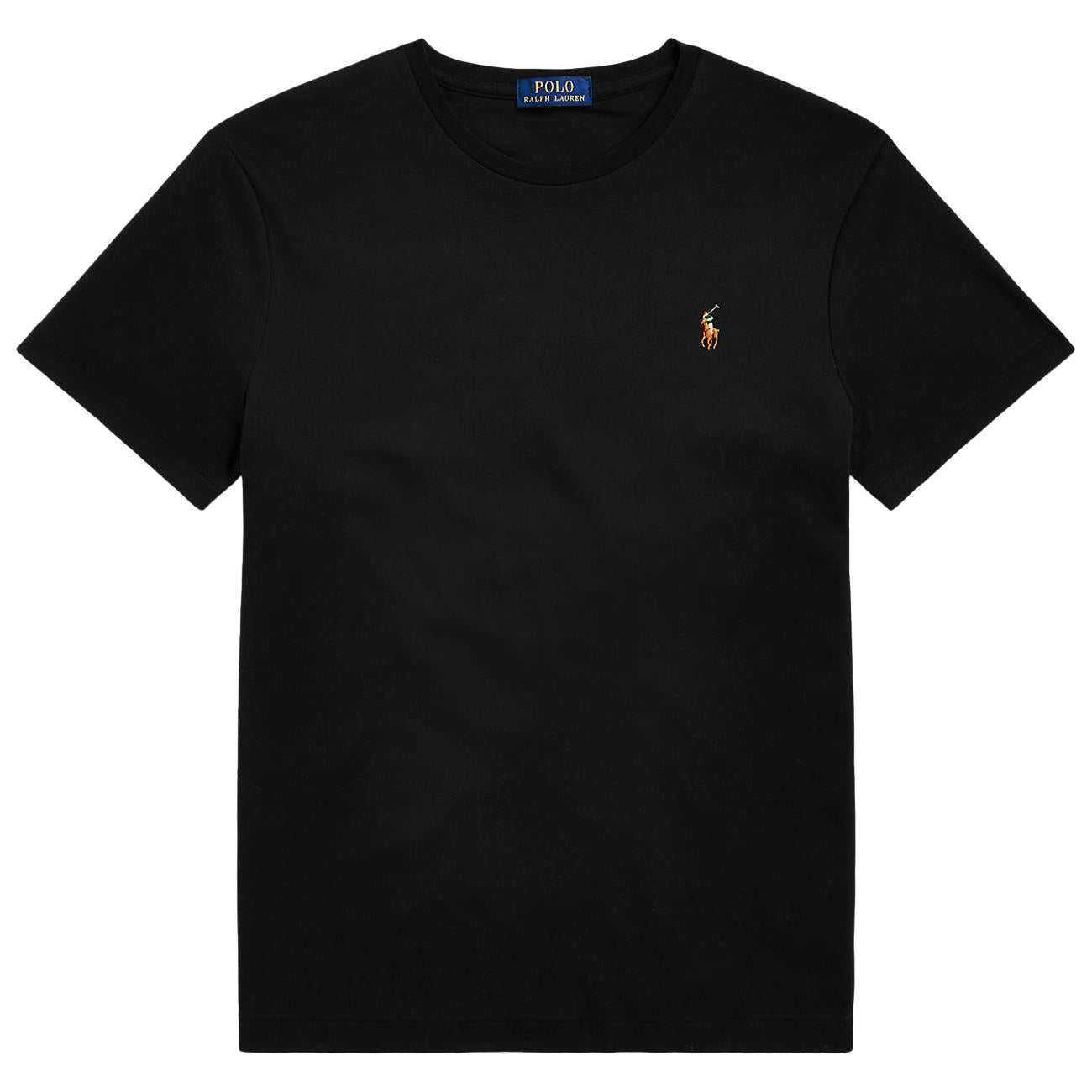 T-Shirt In Cotone Custom Slim Fit Uomo Polo Black 710740727 001 POLO BLACK POLO RALPH LAUREN 