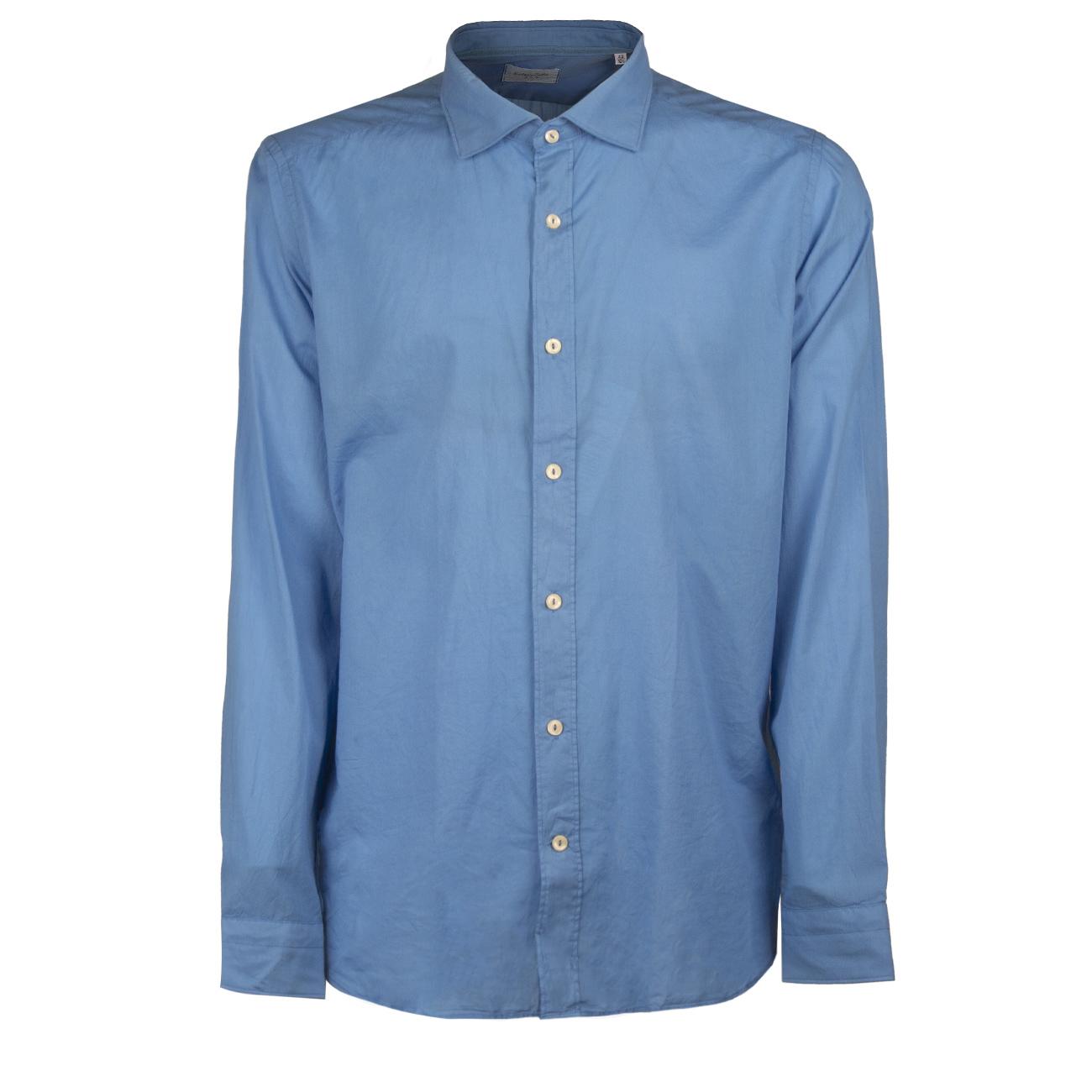 Camicia Collo Francese Uomo Turchese MKLTNW UC1/TURCHESE TINTORIA MATTEI 954 