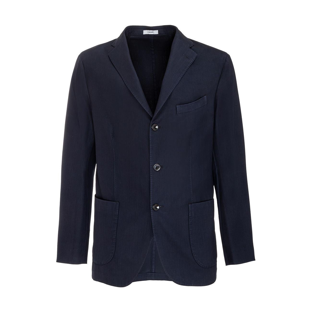 Giacca In Lana Con Tre Bottoni Uomo Blu Navy N2902J/BAP430 0782BLUNAVY BOGLIOLI 