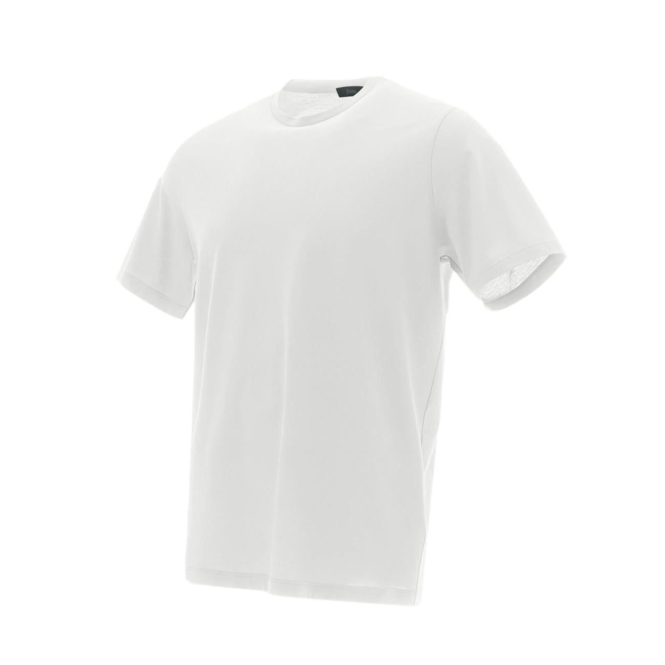 T-Shirt Crepe Uomo Bianco JG000166U52005 1000 BIANCO HERNO 