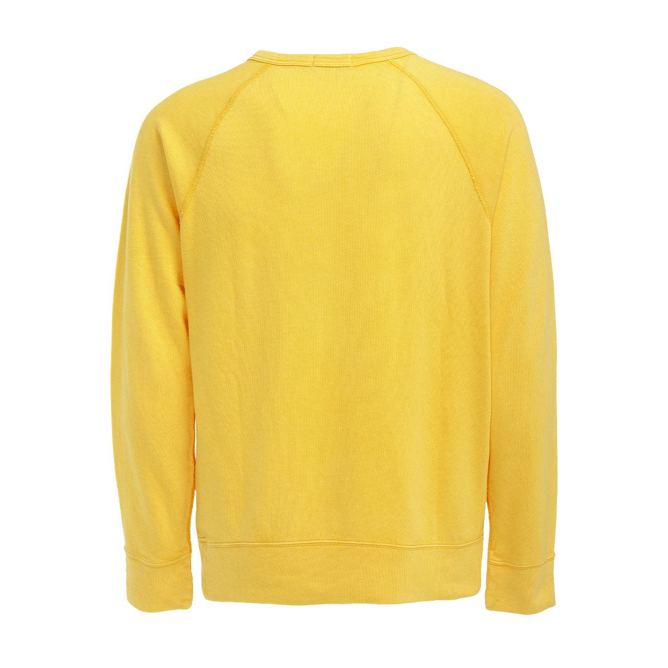 Felpa Girocollo In Cotone Garzato Uomo Yellow 710644952 039 YELLOW POLO RALPH LAUREN 