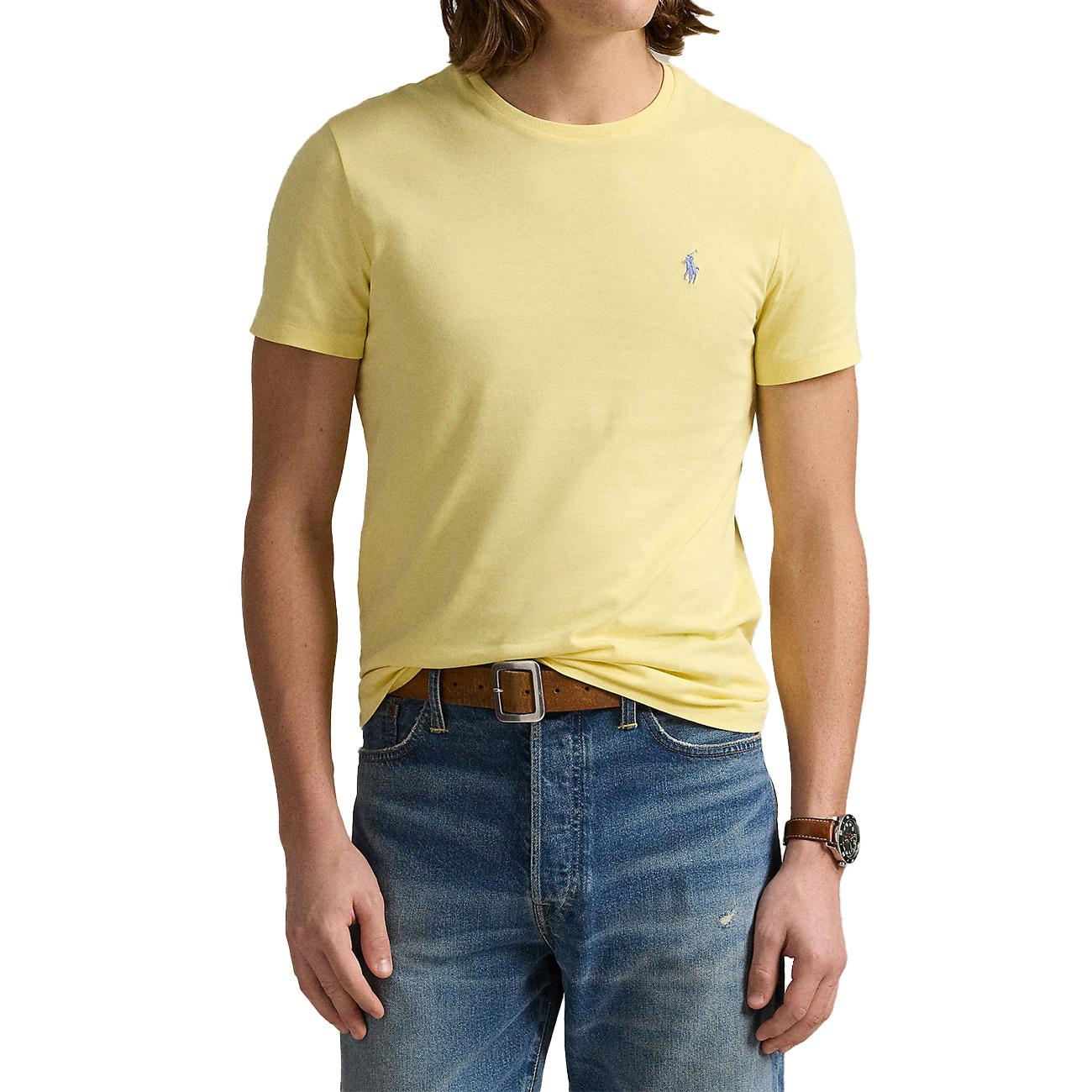 T-Shirt Girocollo Slim Fit Jersey Uomo Resort Gold 710671438 414 RESORT GOLD/C7215 POLO RALPH LAUREN 