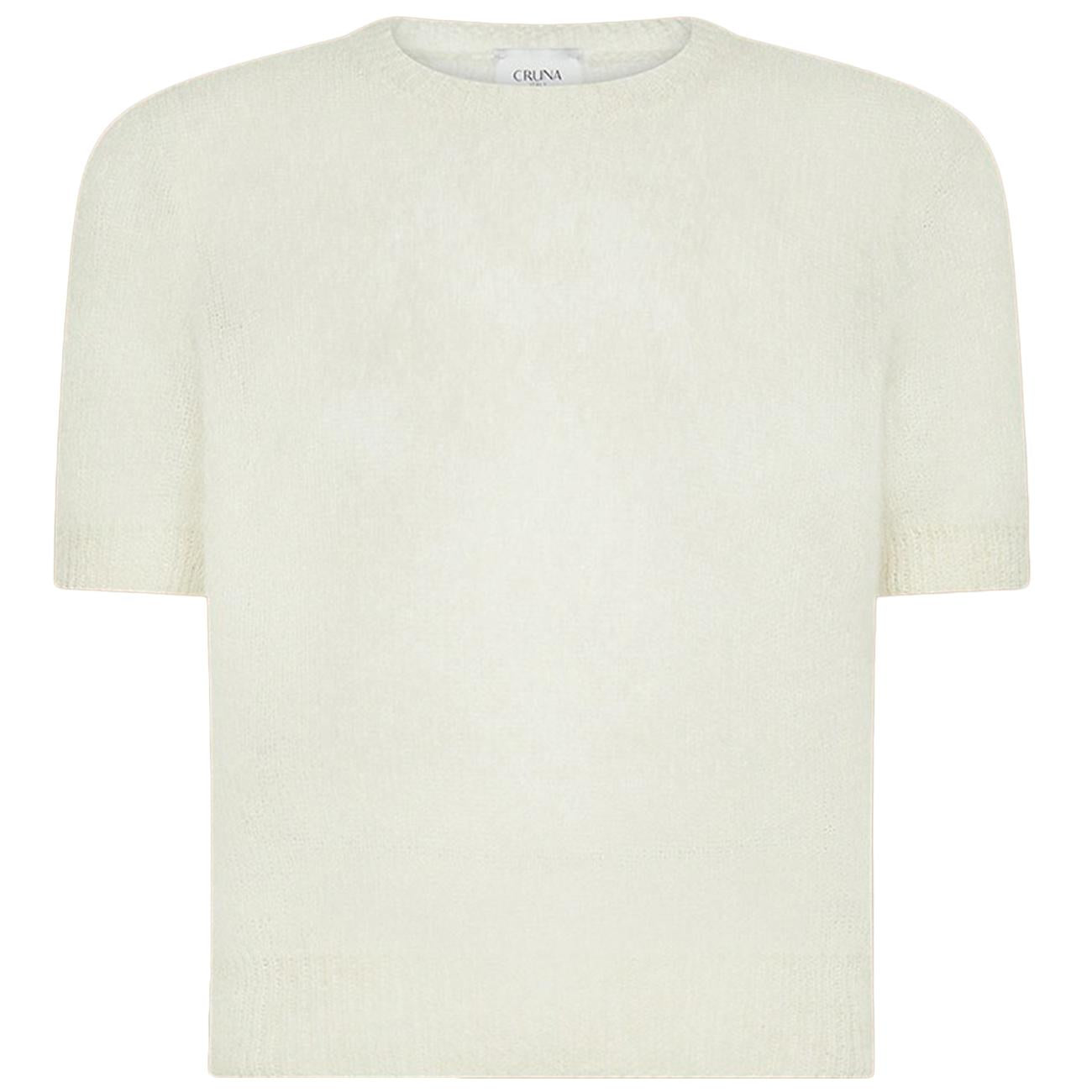 T-Shirt Nina In Lana Mohair NINA 2557U 101 BURRO CRUNA 