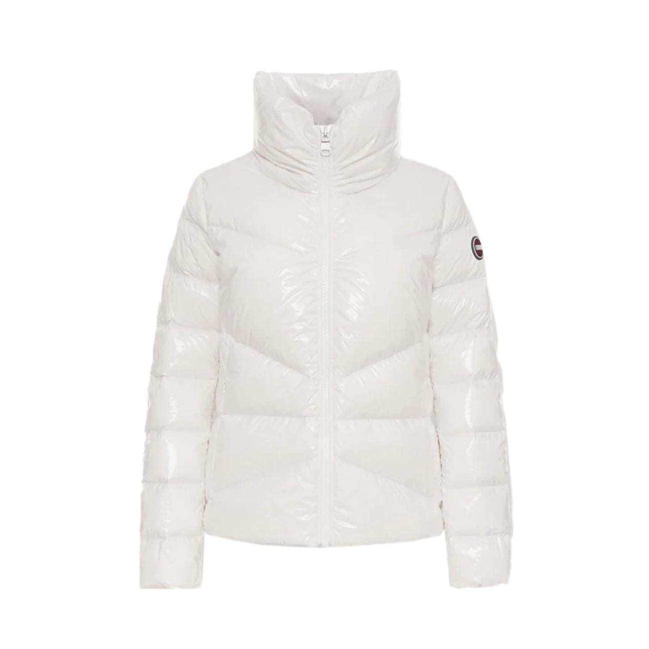 Piumino Corto Collo Alto Nylon Laccato Donna Bianco 2296/8XV 01 BIANCO COLMAR ORIGINALS 