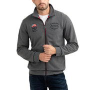 Felpa Full Zip Con Dettagli Americani FM25W20FZ A0953 ANTRACITE MELANGE FRED MELLO 