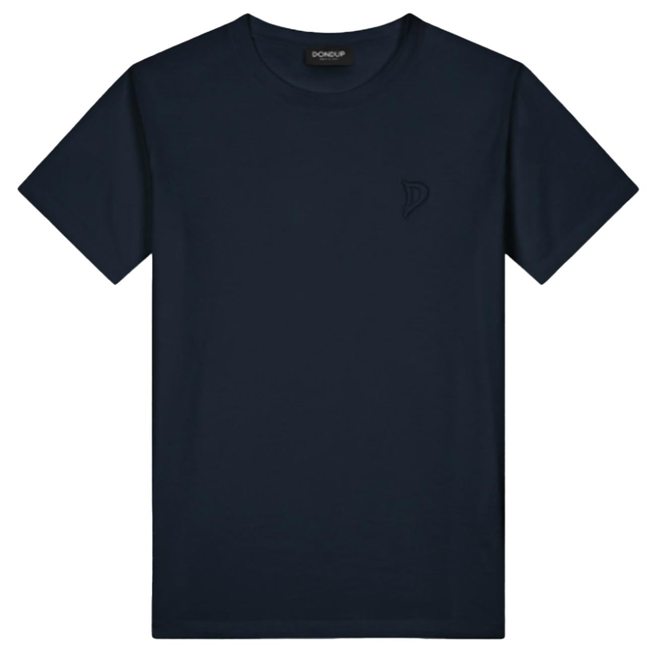 T-Shirt Girocollo Regular S746JF0271DFZ4DD 890 BLU DONDUP 