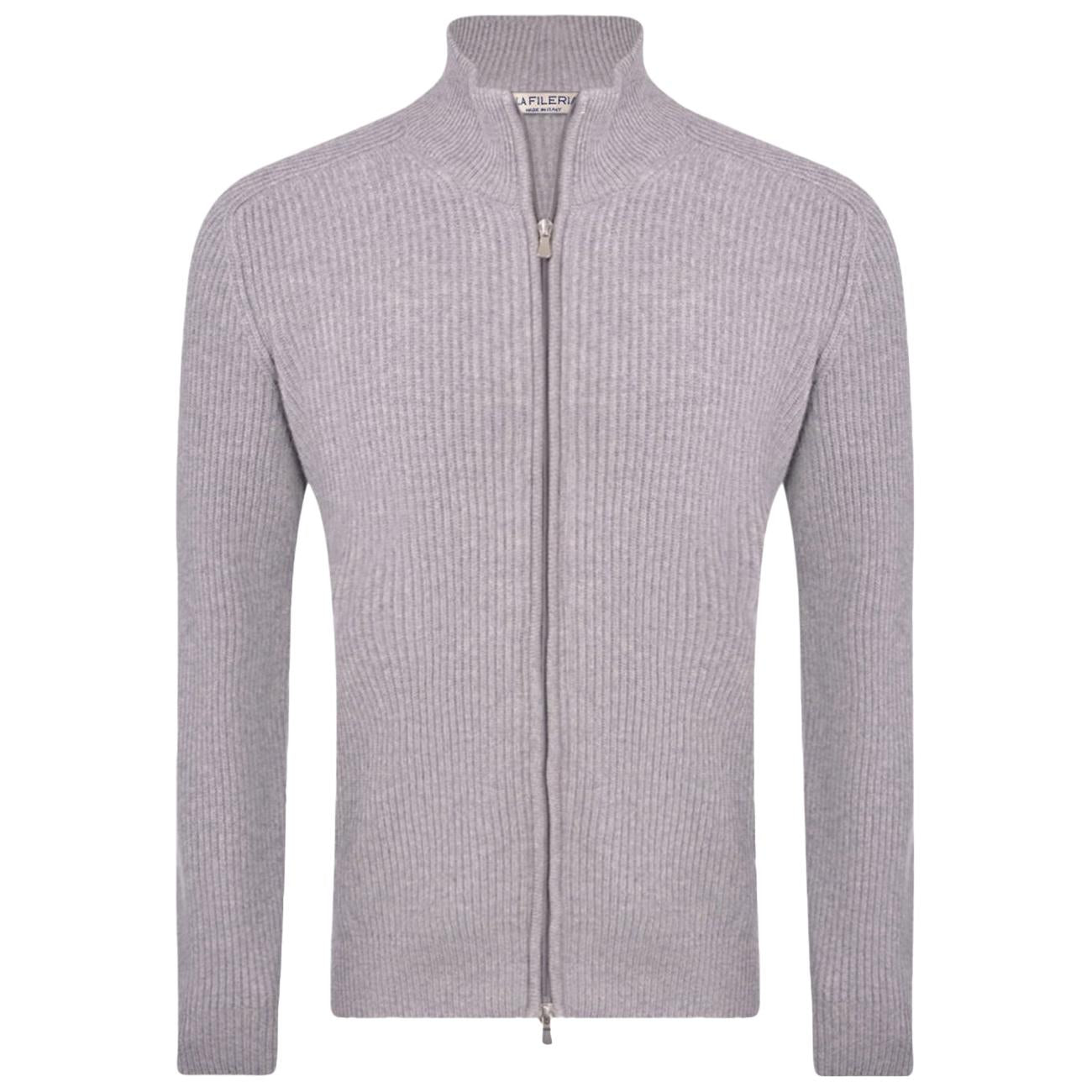 Cardigan Full Zip 23130/19688 061 GRIGIO LA FILERIA 