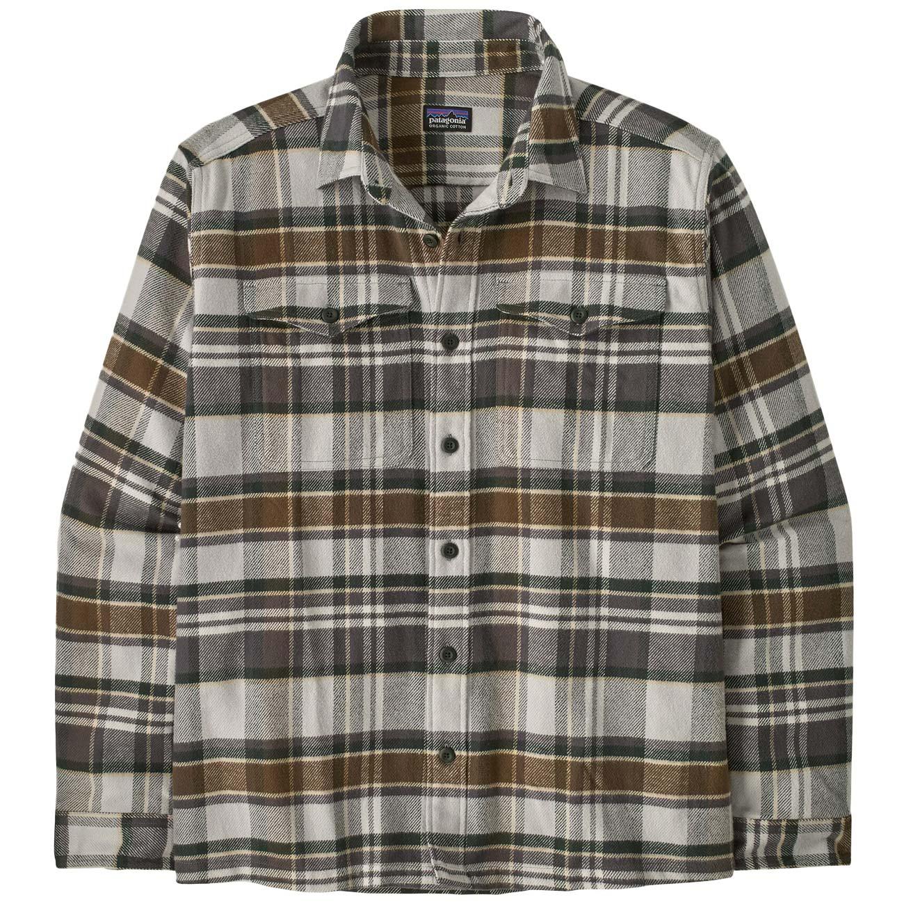 Camicia In Flanella Fjord Da Uomo 42401 BZGY/BLIZZARD SALT GREY PATAGONIA 