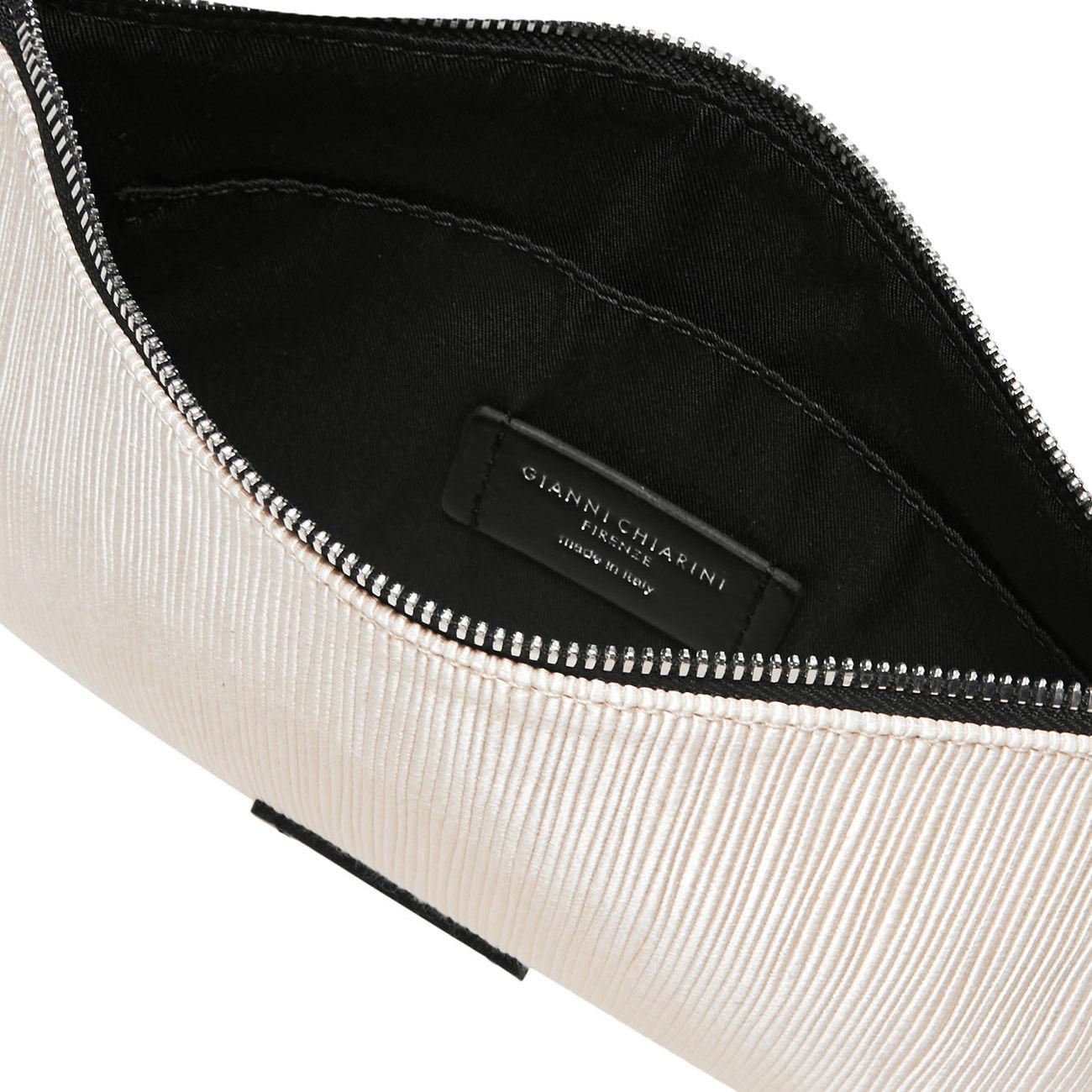Clutch Marcella Pelle E Tessuto Donna Panna BS9405VTMN 162 PANNA GIANNI CHIARINI 