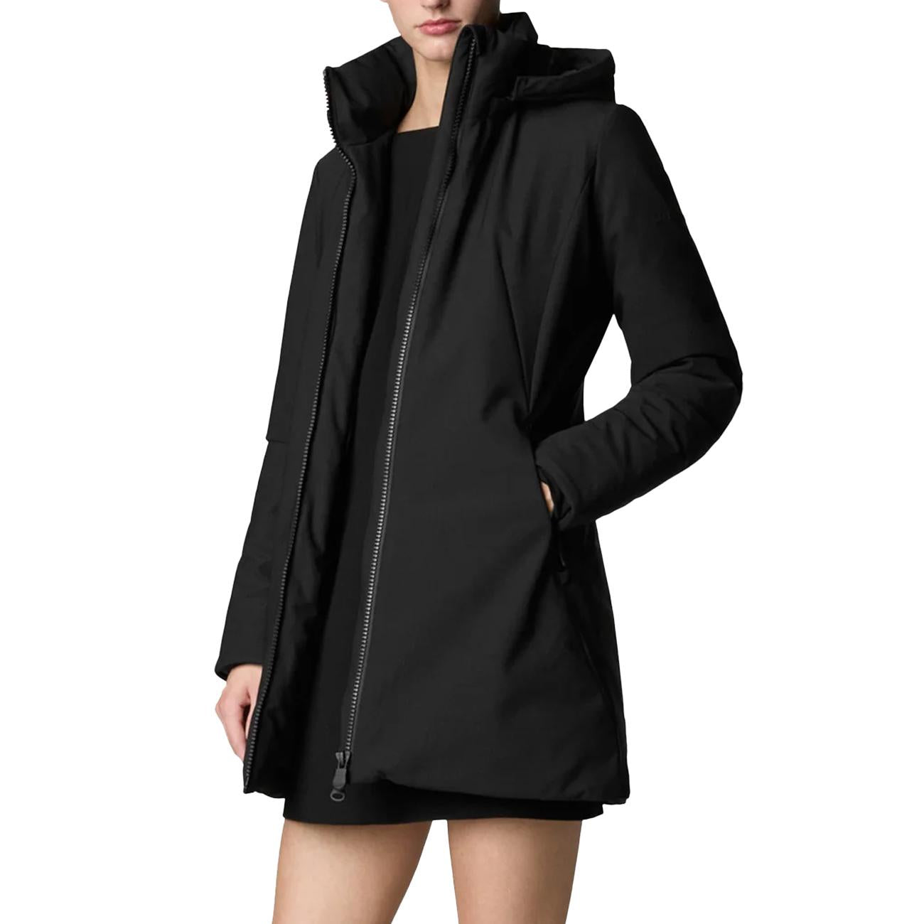 CAPPOTTO D. LILA CAPP. LISCIO STR. SAVE THE DUCK D43490WLEXY19 1000 BLACK SAVE THE DUCK 