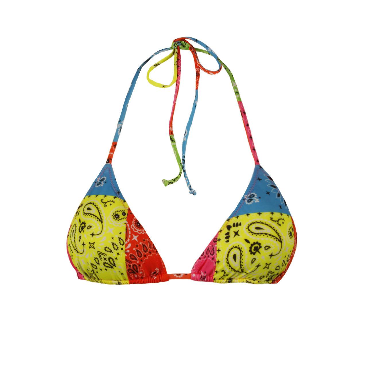 TOP D. LEAH CLASSIC TRIANGLE TOP SAINT BARTH LEAH 00029D BANDANNA ROUND FLUO COL MC2 SAINT BARTH 