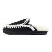 Slippers Suede Full Eskimo Stitch Donna Black White MU.FW161007A BLACKWHITE MOU 