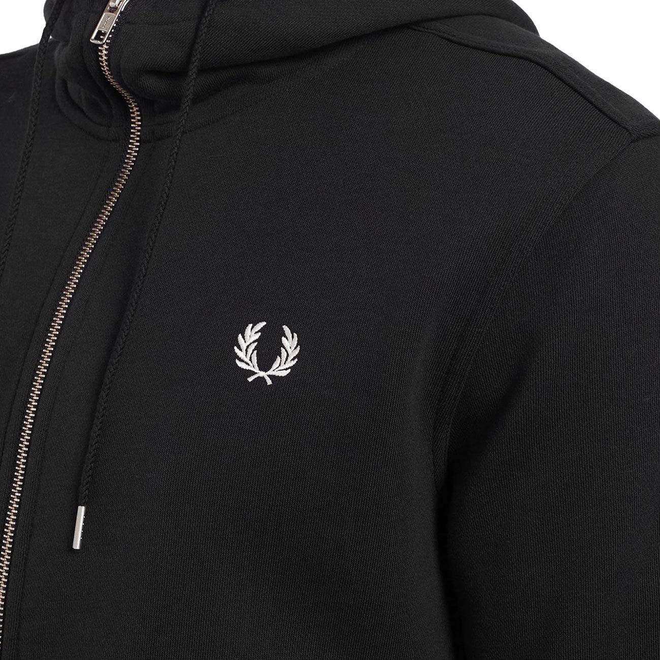 Felpa Con Cappuccio E Zip Uomo Nero J7536 198BLACK FRED PERRY 