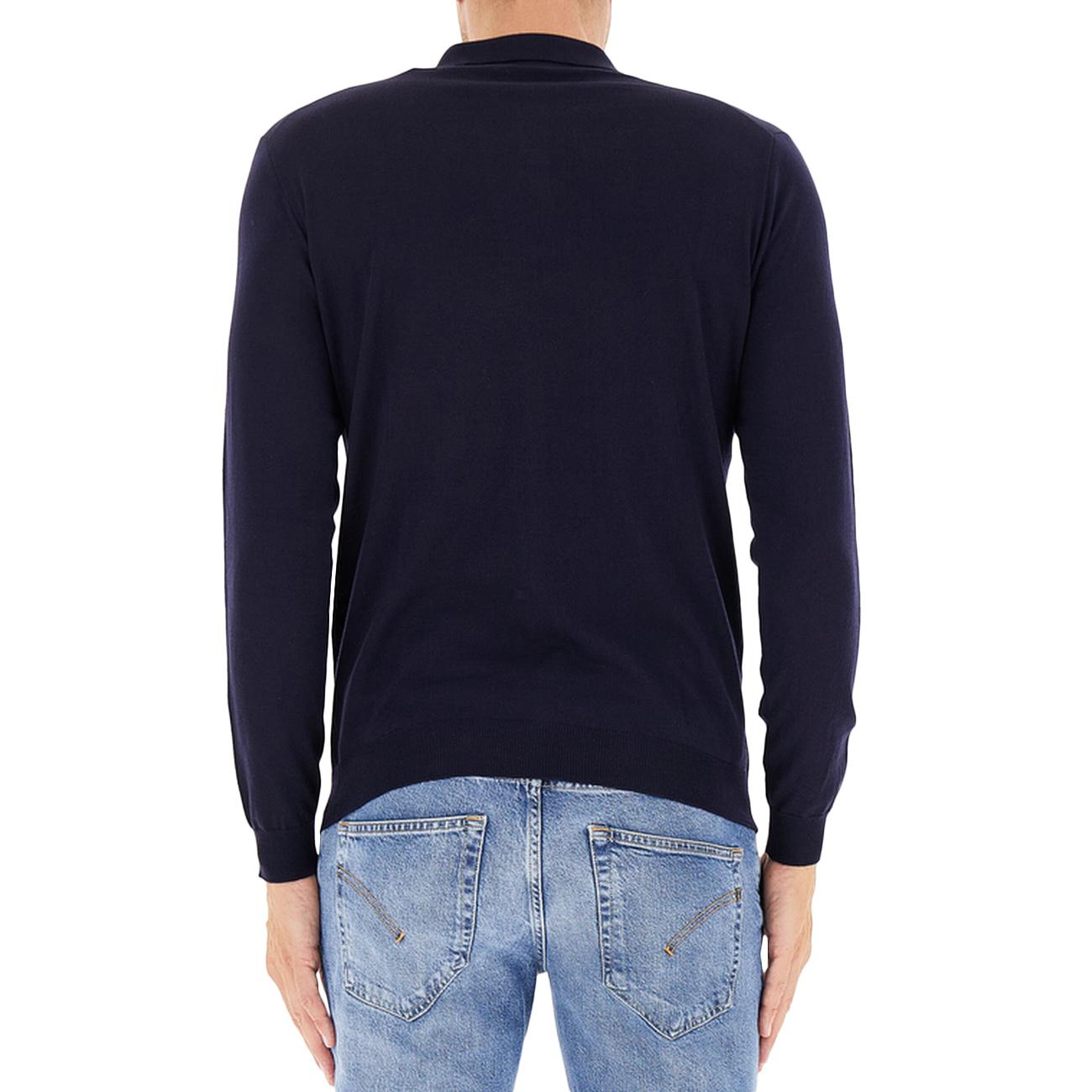 Polo Regular In Lana E Cotone UT257-M00975-002-DU-W25 890 BLU DONDUP 