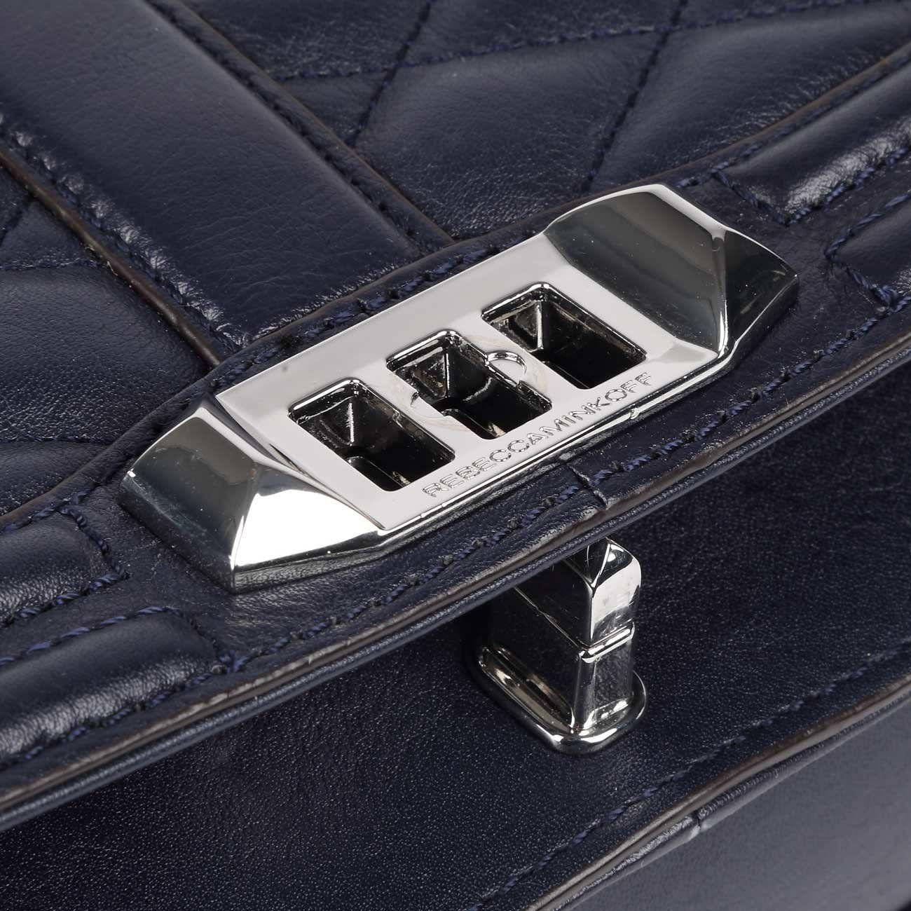 Borsa A Tracolla Mini Love Donna Blu Argento RM/HC35ELVX08/415 MOON REBECCA MINKOFF 