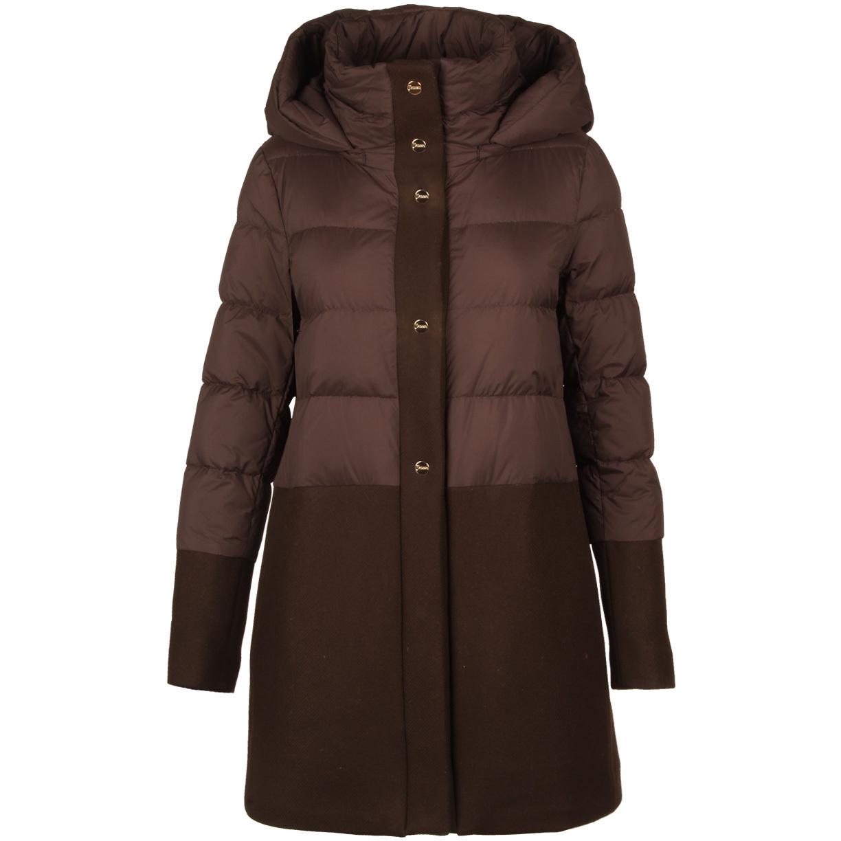 PIUMINO D. ASIMMETRICO C/CAPP. ECOWOOL HERNO PI001565D33344 8993 MARRONE SCURO HERNO 