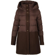 PIUMINO D. ASIMMETRICO C/CAPP. ECOWOOL HERNO PI001565D33344 8993 MARRONE SCURO HERNO 