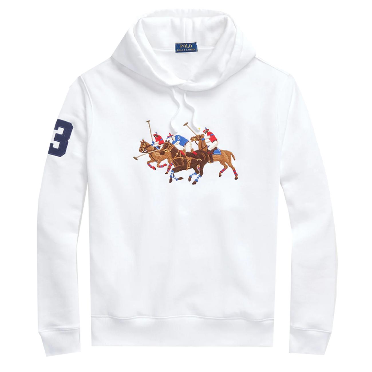 Felpa Con Cappuccio Uomo Bianco 710935536 001 WHITE POLO RALPH LAUREN 