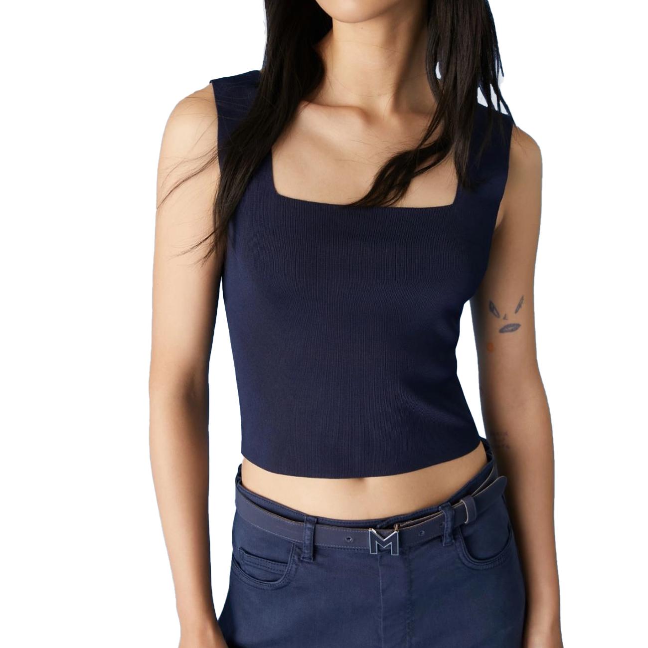 Top Renania Donna Blu Notte RENANIA 2413361195200 001 BLU NOTTE MARELLA 