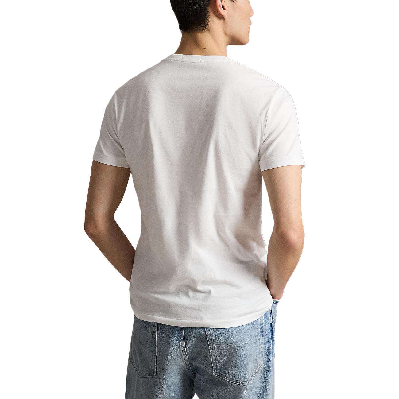 T-shirt Slim Con Orso Estivo 710B16612 002 WHITE-SUMMER BEAR POLO RALPH LAUREN 