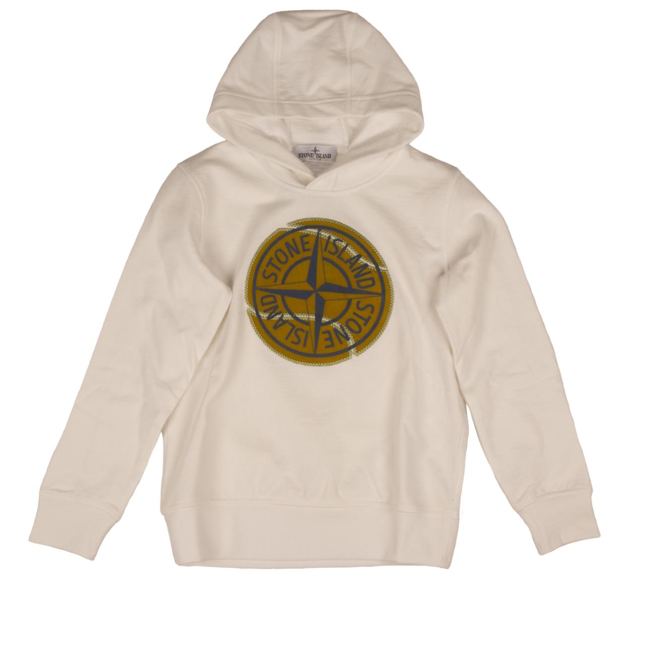 Felpa Logo Bambino White 781662875 V0001 WHITE STONE ISLAND 