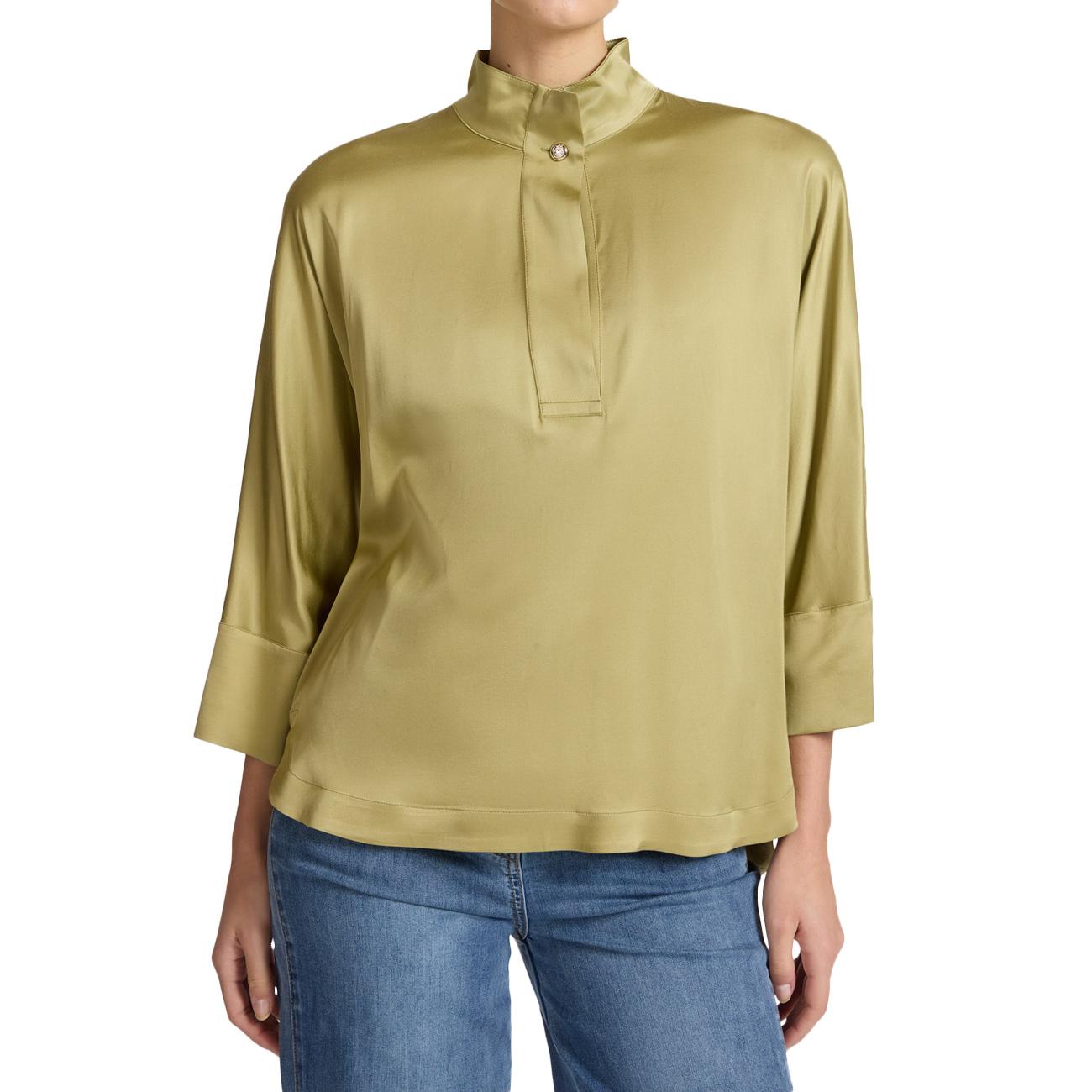 Camicia In Raso 2153Z000038N 0A5 AVOCADO ELENA MIRO' 