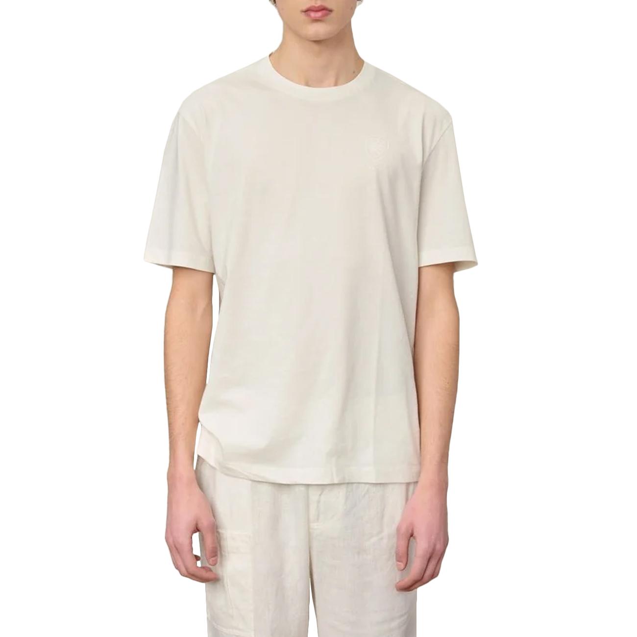 T-shirt Eutaw Con Logo Tonale 26SBLUH02302-007439 102 BIANCO NEVE BLAUER 
