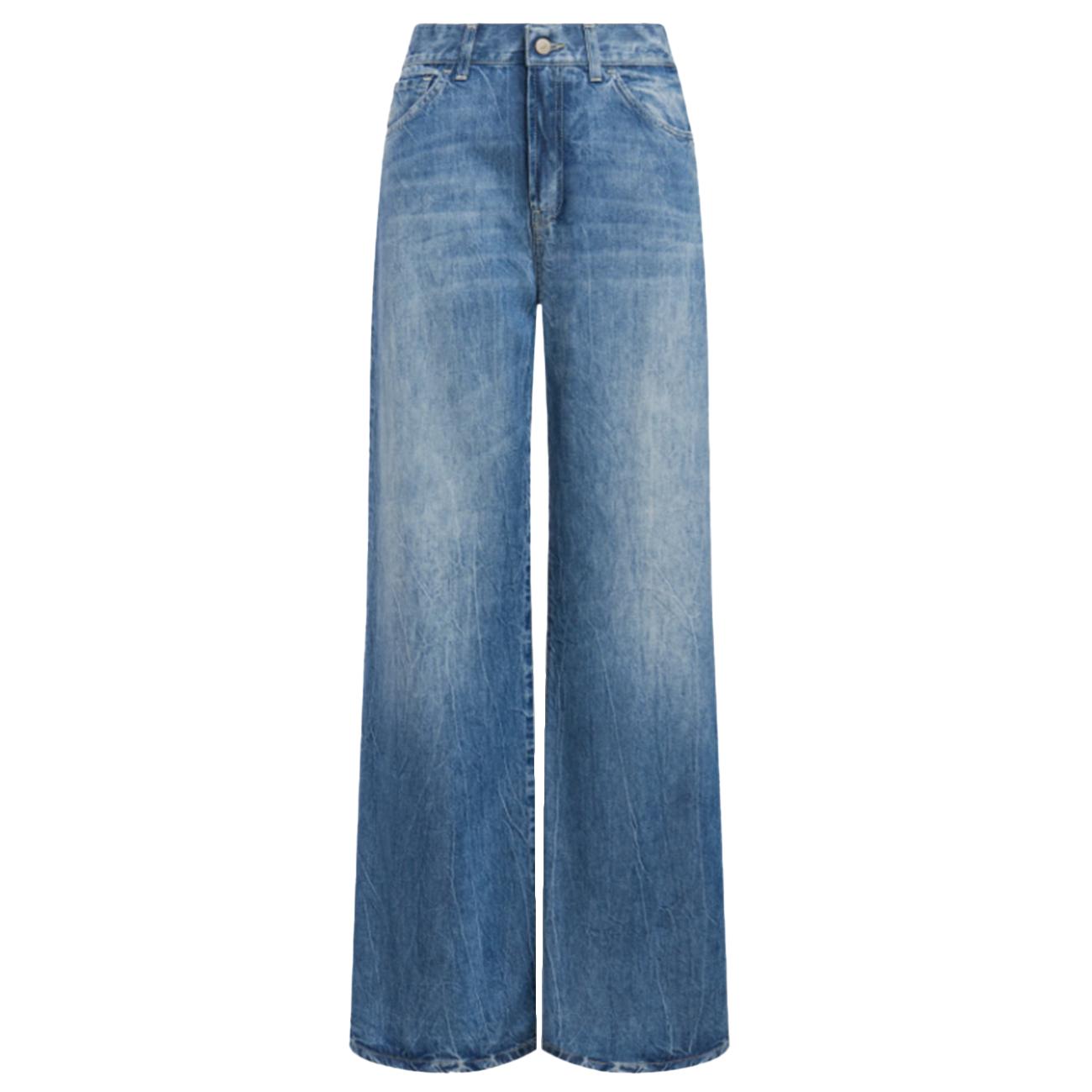 Jeans Amber Wide Leg In Denim Fisso Lyocell DP619 DF0266 MC3 800 BLU MEDIO DONDUP 