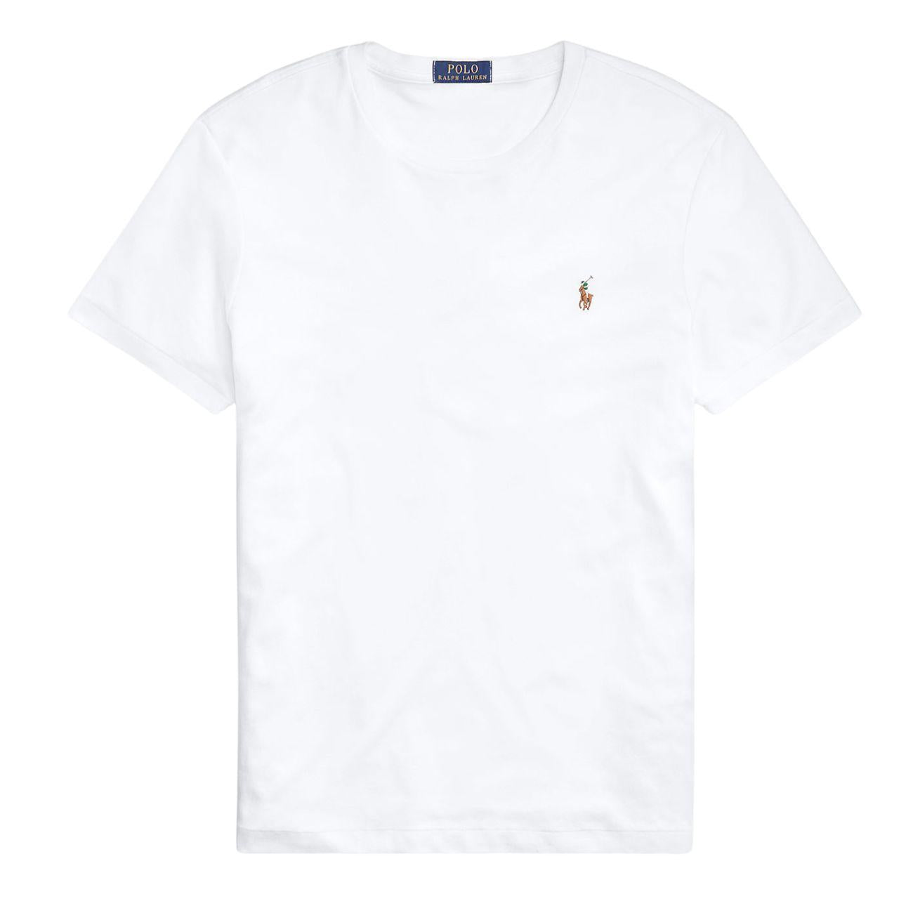 T-Shirt In Morbido Cotone Slim Fit 710740727 002 WHITE POLO RALPH LAUREN 