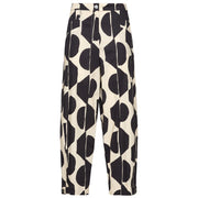 Pantaloni Barrel Stampati P189P100495N 01 BEIGE/NERO ELENA MIRO' 