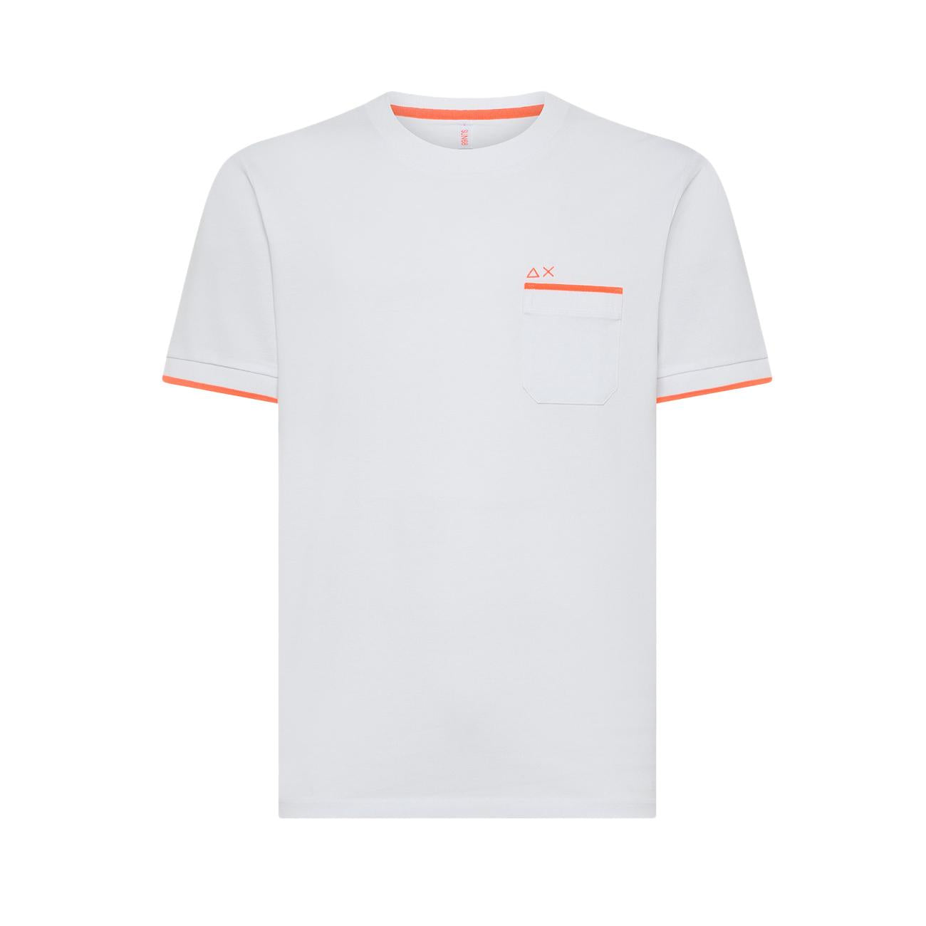 T-Shirt Profili Sottili Uomo Bianco T34124 01 BIANCO SUN68 