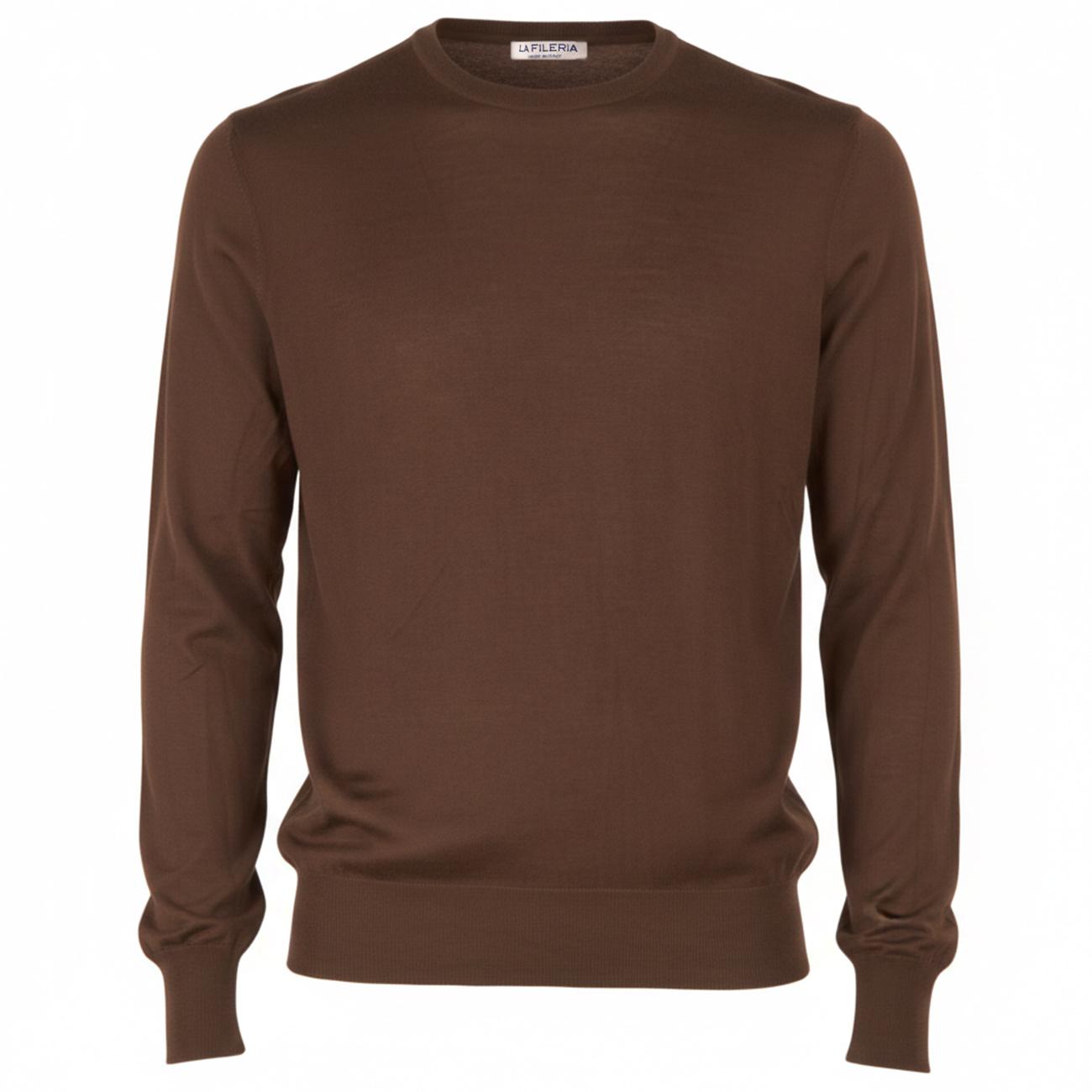Girocollo In Lana 14770/45167 177 CIOCCOLATO LA FILERIA 