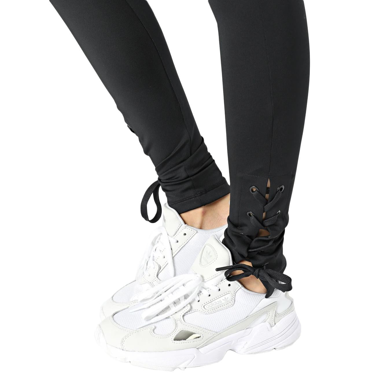 Leggings Con Lacci Caviglia Donna Nero HK5077 BLACK ADIDAS 