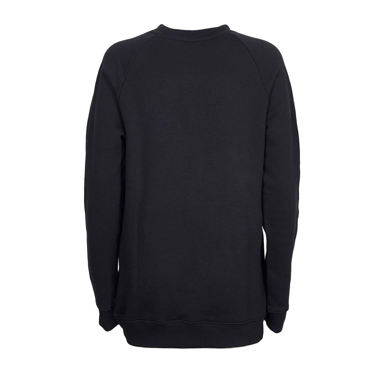 Felpa Over Logo Grande Donna Nero Bianco DH3129 BLACK/WHITE ADIDAS 