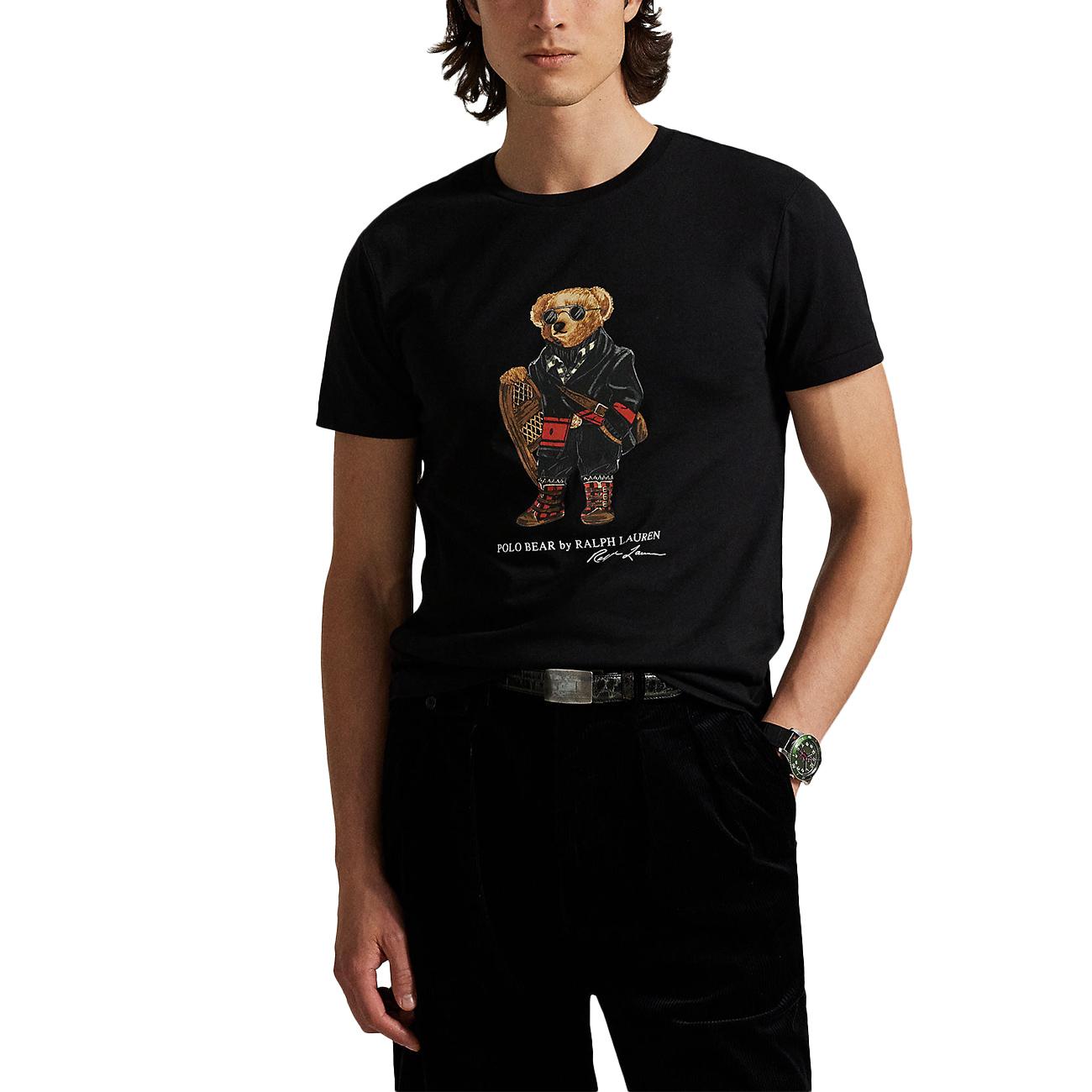T-Shirt In Jersey Polo Bear Slim Fit 710P00094 001 POLO BLACK HOLIDAY BESR POLO RALPH LAUREN 