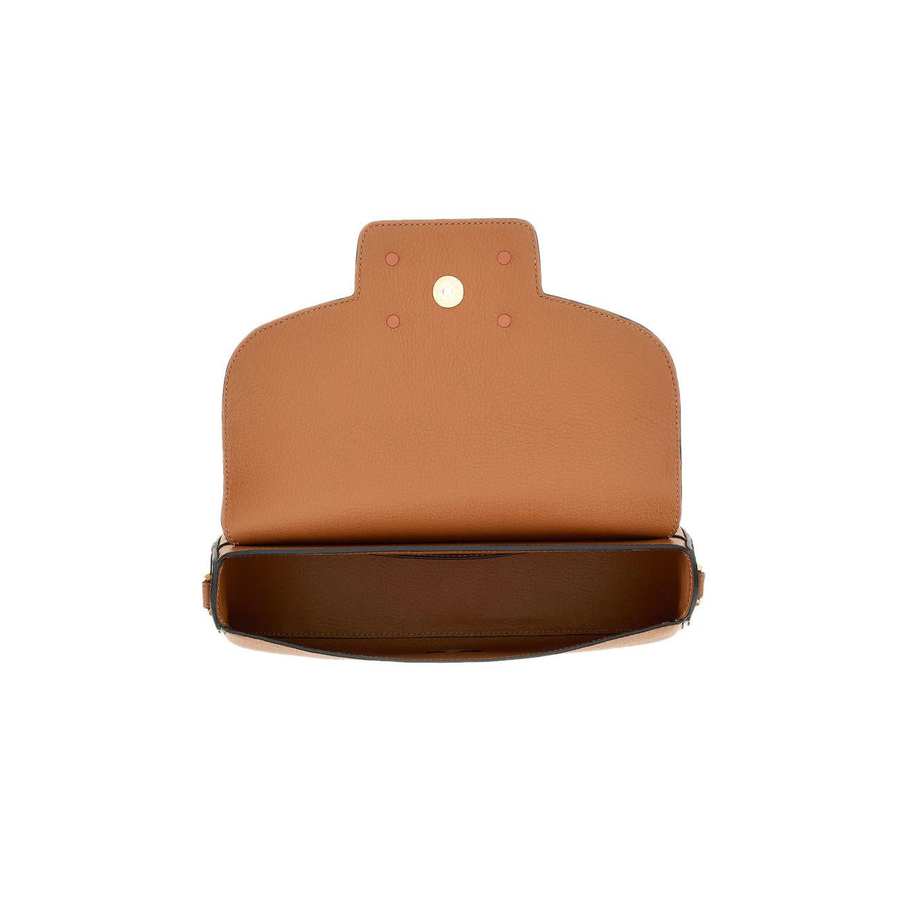 BORSA D. TRACOLLINA PATTA CON CATENA HOGAN KBW01MB1100QVDS018 COGNAC SCURO HOGAN 