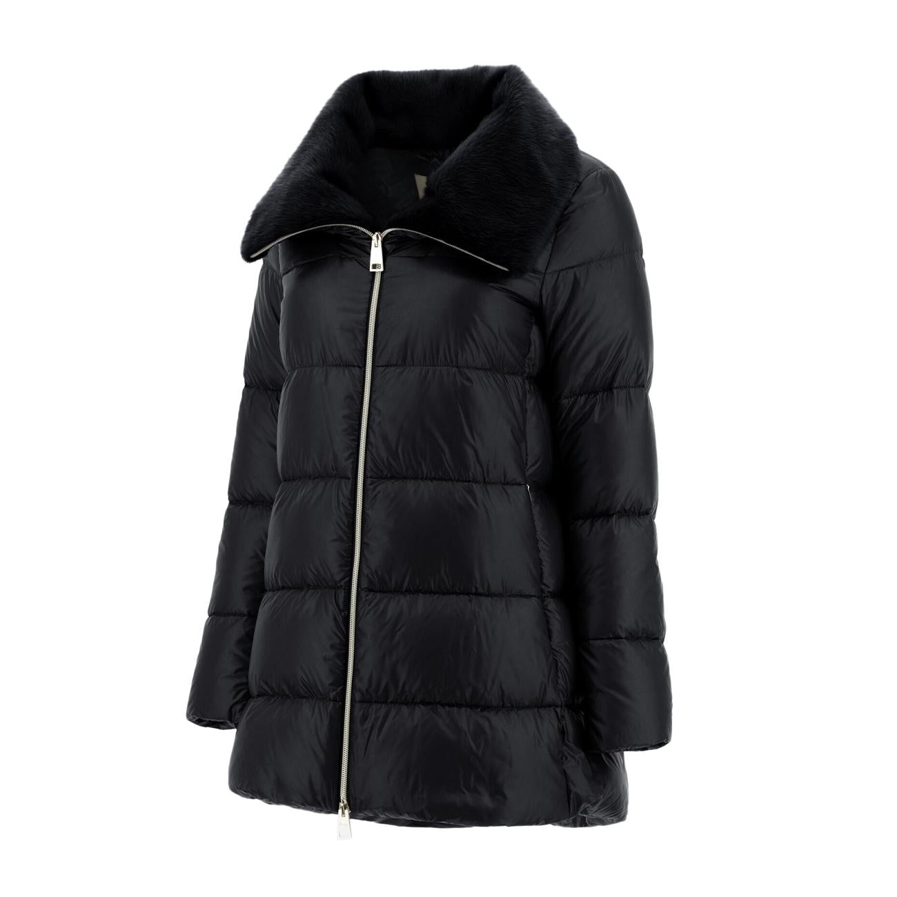 Piumino Asimmetrico Donna Nero PI001536D12017 9300 NERO HERNO 