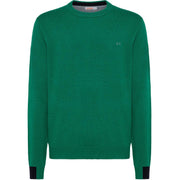 Pullover Polsini Colorati Uomo Verde Prato K42134 88 VERDE PRATO SUN68 